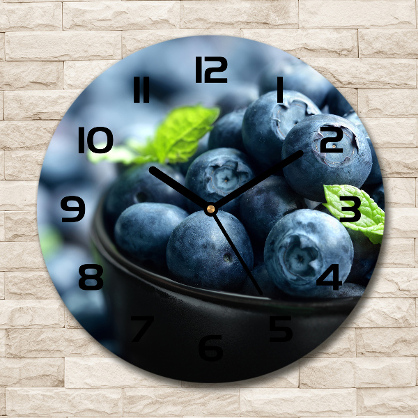 Wanduhr rund Beeren