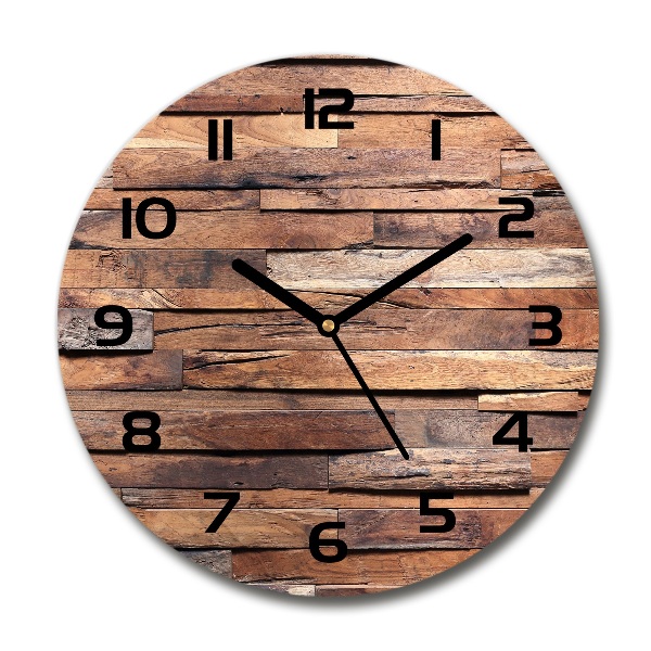 Wanduhr rund Holzwand