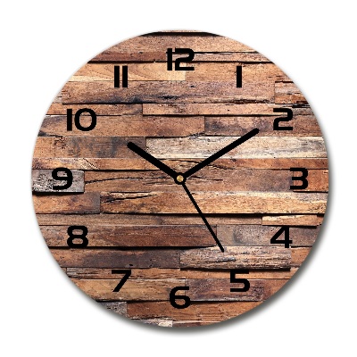 Wanduhr rund Holzwand