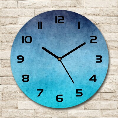 Wanduhr glas rund Rauch