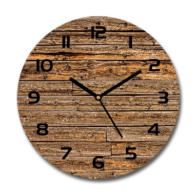 Wanduhr rund Holzwand