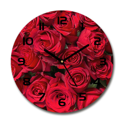 Wanduhr rund Rote Rosen