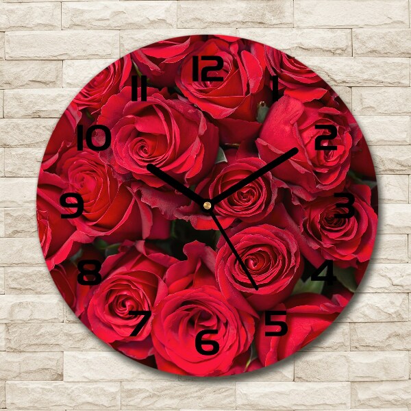 Wanduhr rund Rote Rosen