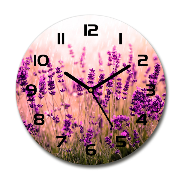 Wanduhr rund Lavendel