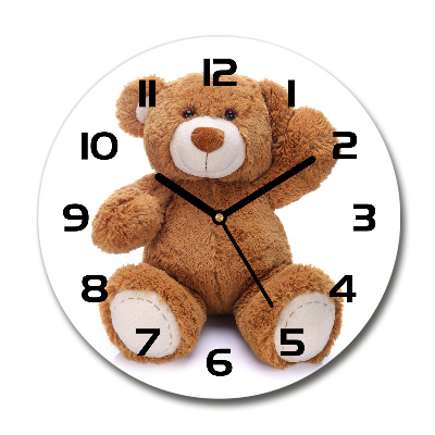 Wanduhr rund Teddybär