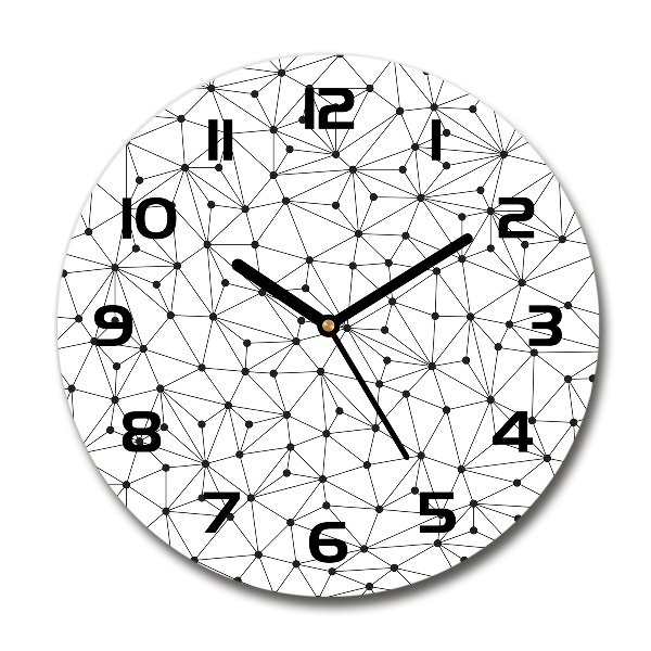 Wanduhr rund Linien und Kreise