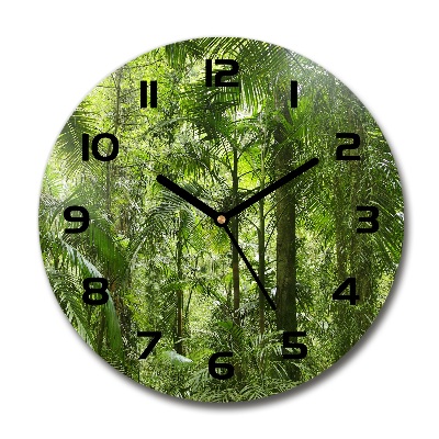 Wanduhr rund Tropischer Wald