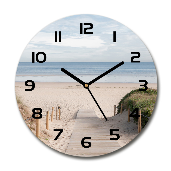 Wanduhr rund Weg zum Strand