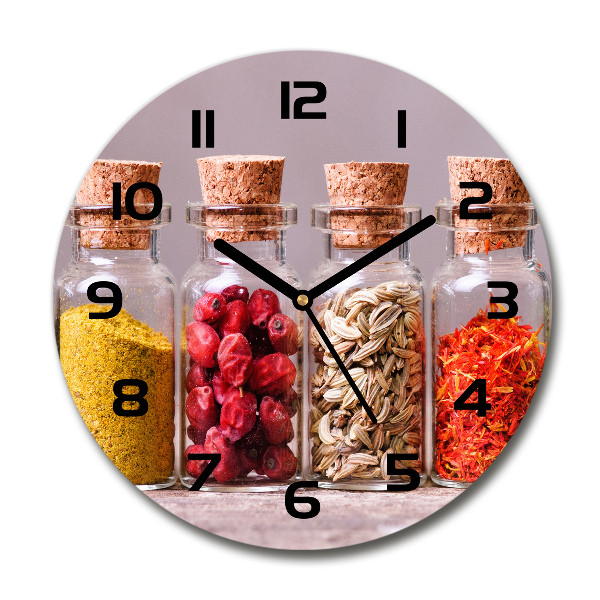Wanduhr rund Bunte Gewürze