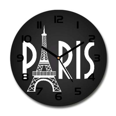 Wanduhr glas rund Paris