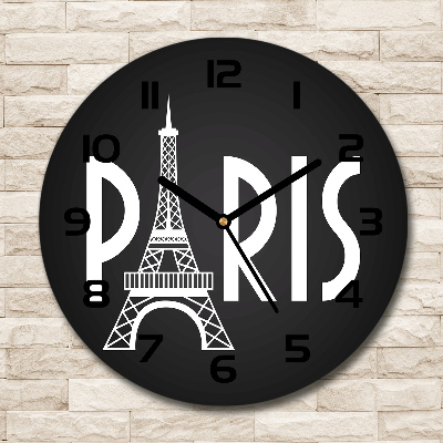 Wanduhr glas rund Paris