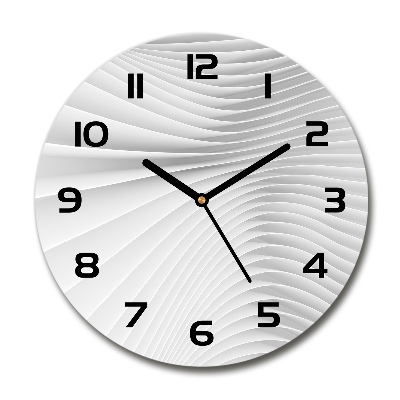 Wanduhr glas rund Abstrakte Linien