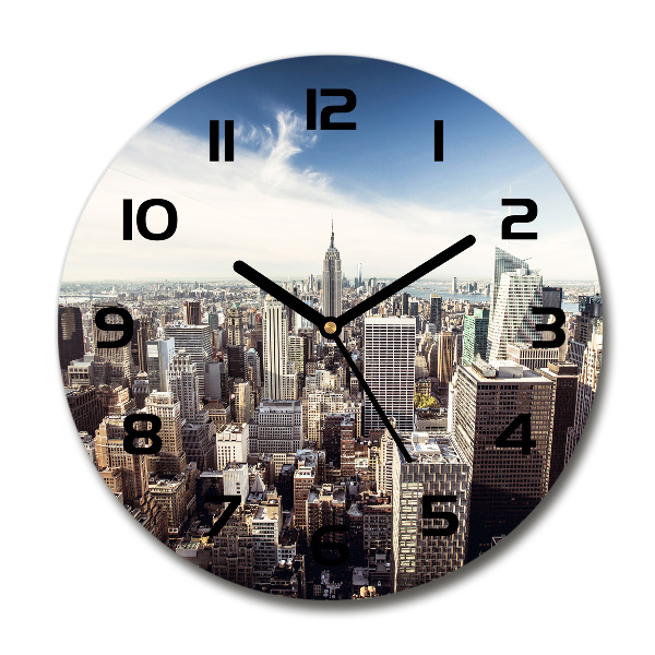 Wanduhr glas rund New York