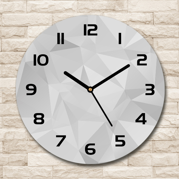 Wanduhr rund Abstrakte Dreiecke