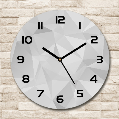 Wanduhr rund Abstrakte Dreiecke