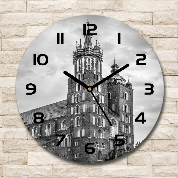 Wanduhr glas rund Krakau, Polen