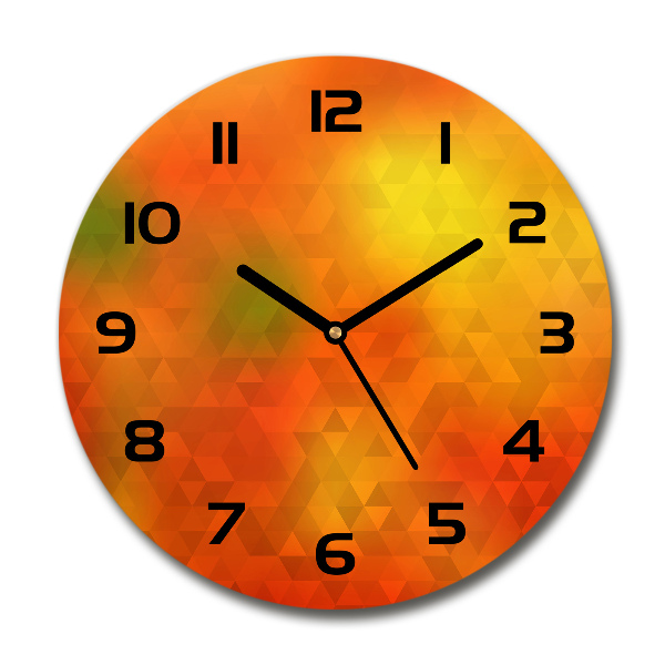 Wanduhr rund Abstrakte Dreiecke