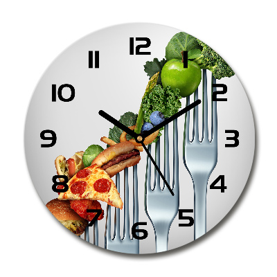 Wanduhr glas rund Fortschritte bei der Diät