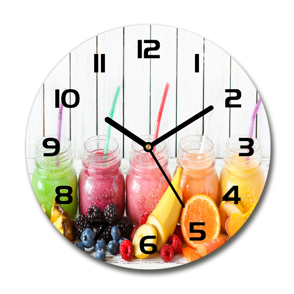 Wanduhr rund Fruchtcocktails