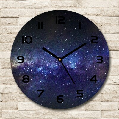 Wanduhr rund Milchstraße