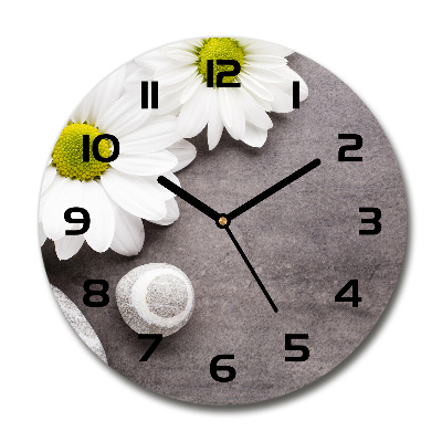 Wanduhr rund Gerbera