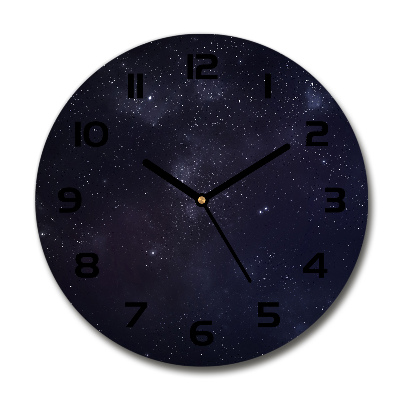 Wanduhr glas rund Konstellation