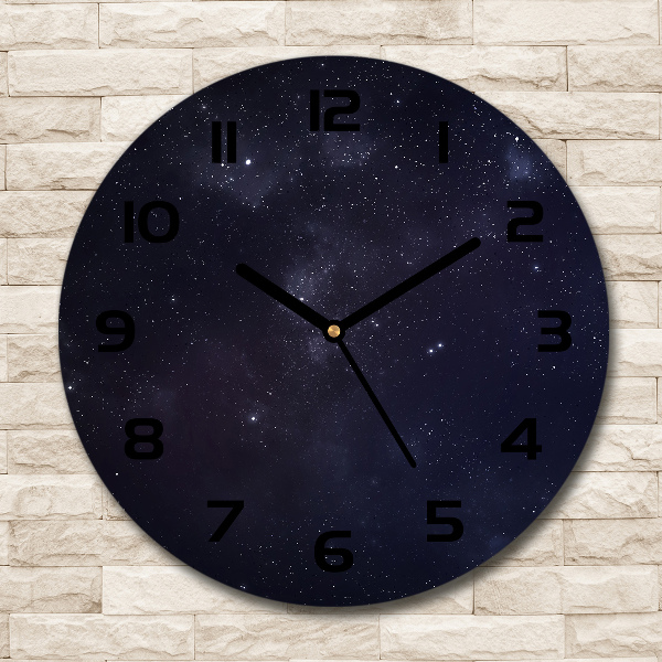 Wanduhr glas rund Konstellation