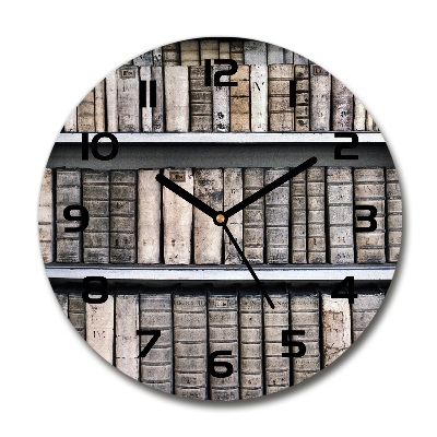 Wanduhr rund Bücherregal