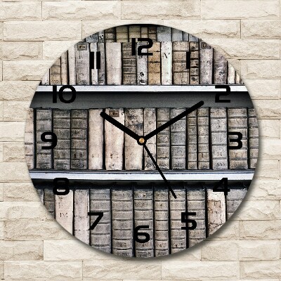 Wanduhr rund Bücherregal