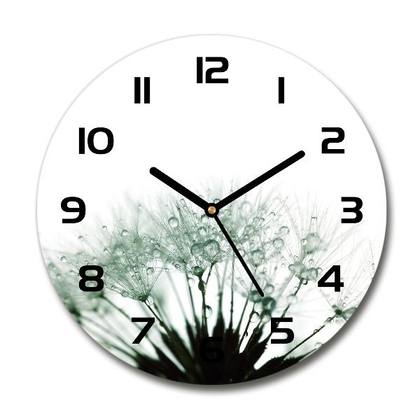 Wanduhr rund Löwenzahnsamen