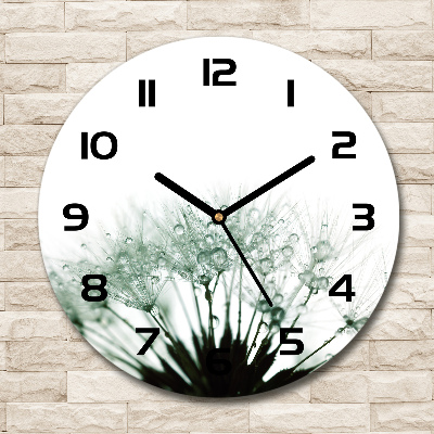 Wanduhr rund Löwenzahnsamen