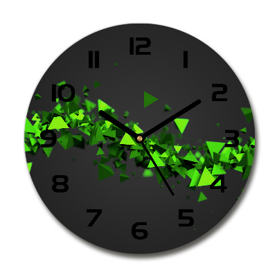 Wanduhr glas rund Geometrische Welle