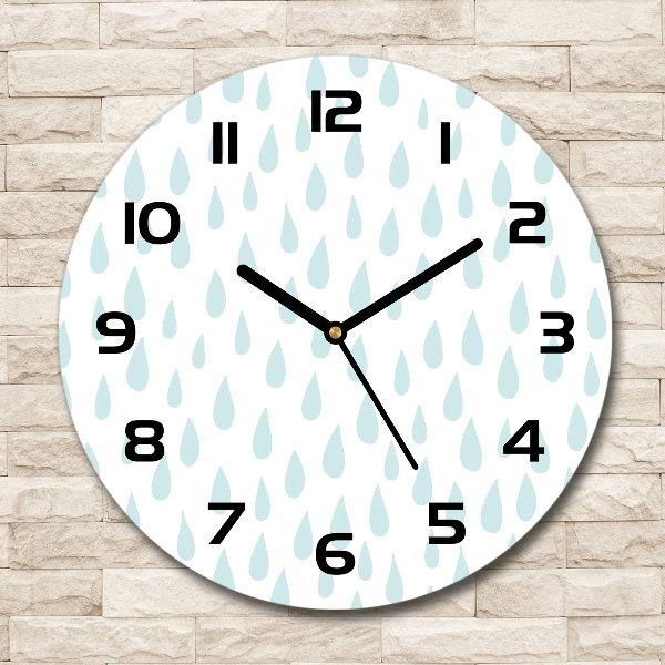 Wanduhr glas rund Tröpfchen