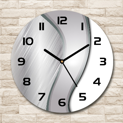 Wanduhr rund Metallabstraktion
