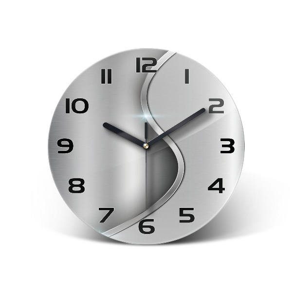 Wanduhr rund Metallabstraktion