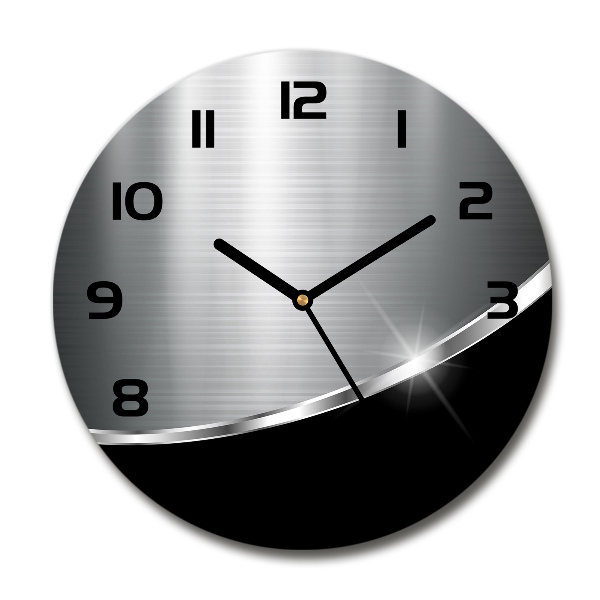 Wanduhr glas rund Metallabstraktion