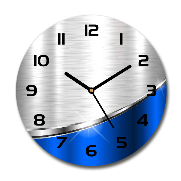 Wanduhr rund Metallabstraktion