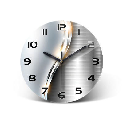 Wanduhr glas rund Metallabstraktion