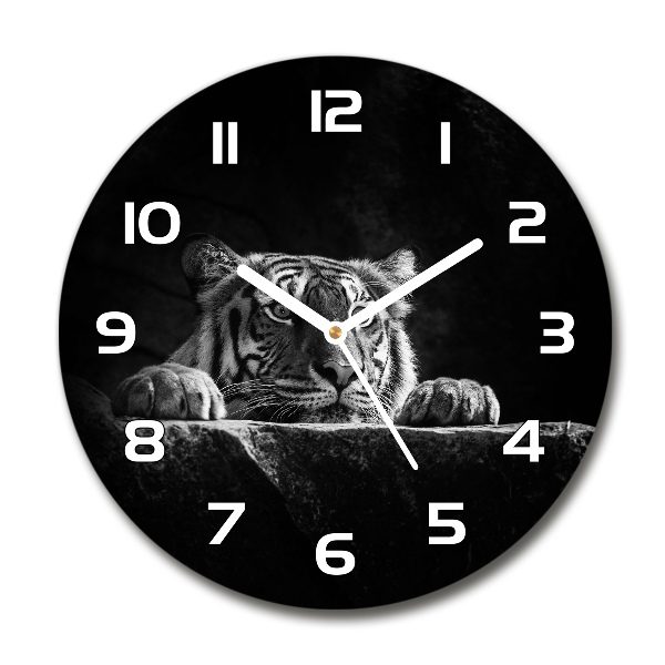 Wanduhr rund Tiger