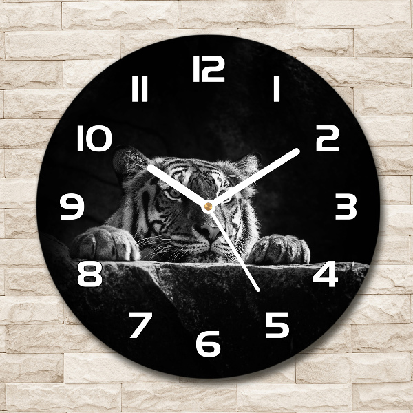 Wanduhr rund Tiger