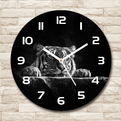 Wanduhr rund Tiger
