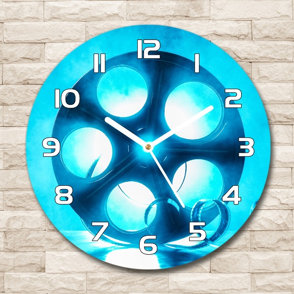 Wanduhr glas rund Filmrolle
