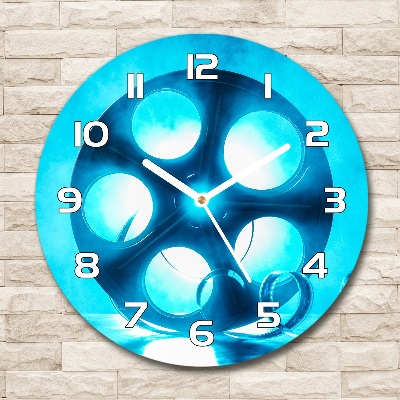 Wanduhr glas rund Filmrolle