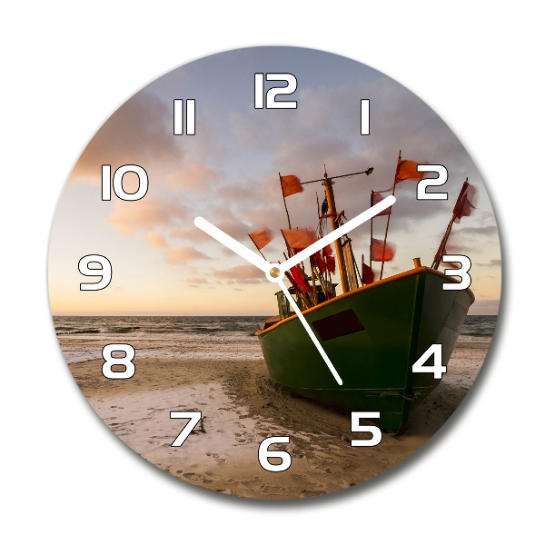 Wanduhr rund Fischerbootstrand