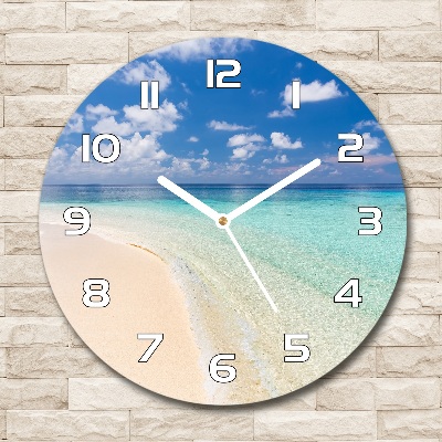 Wanduhr rund Strand auf den Malediven