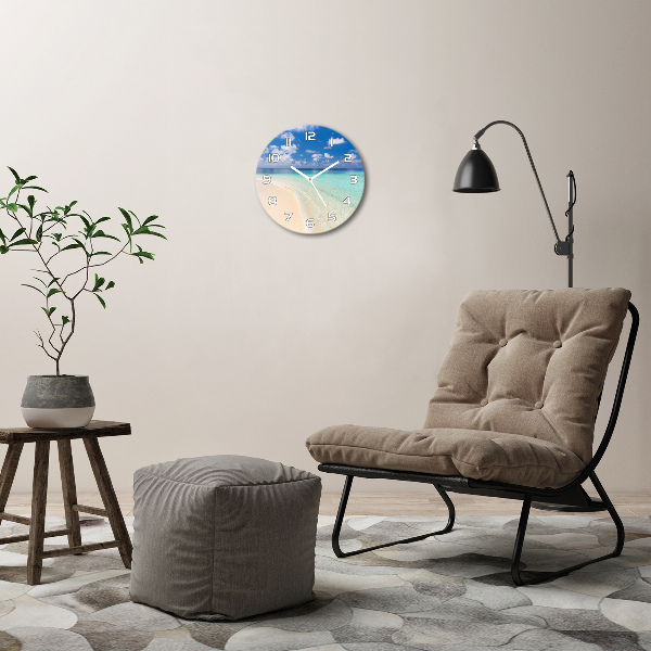 Wanduhr rund Strand auf den Malediven