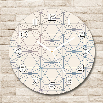 Wanduhr rund Geometrischer Hintergrund