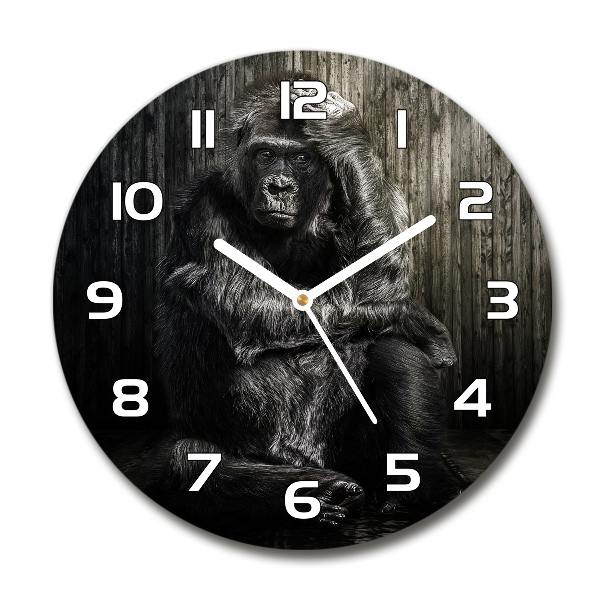 Wanduhr rund Gorilla