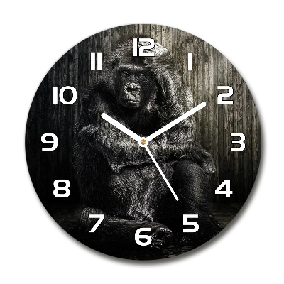 Wanduhr rund Gorilla
