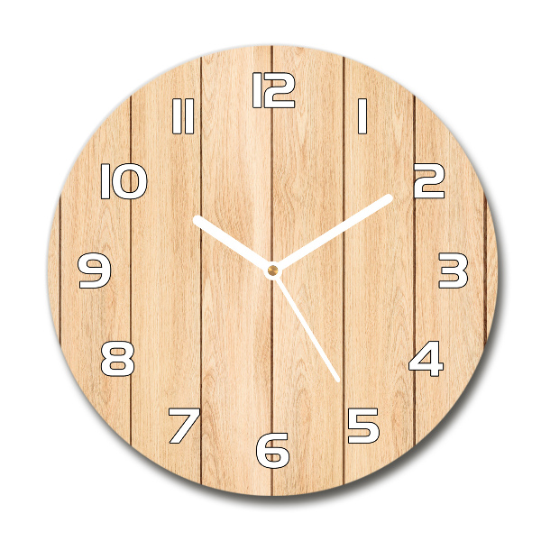 Wanduhr rund Holzhintergrund